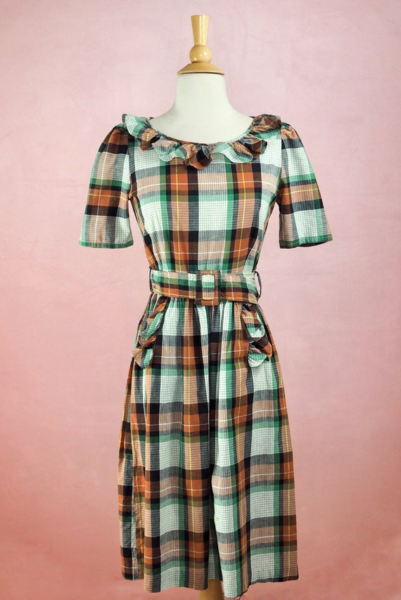 1940s Autumn Sweetheart Dress