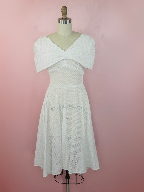 1940s white lace sun dress - image 2