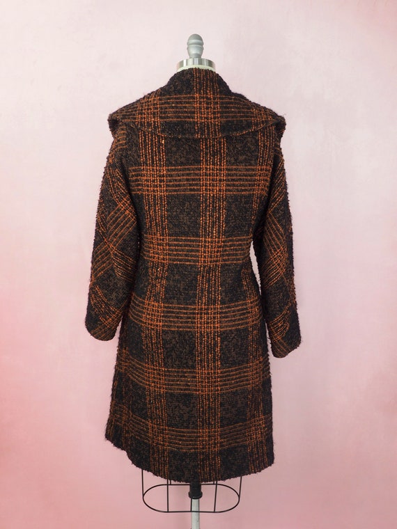 1950s orange and black boucle coat - image 2