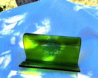 Kiln Fired Fused Glass Business Card Holder