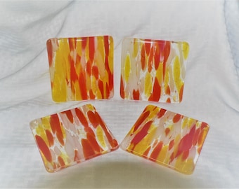 Kiln Fired Fused Glass Coasters