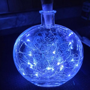 Round Flat Sided Bottle With Fairylights
