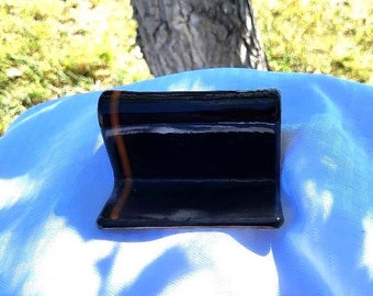 Kiln Fired Fused Glass Business Card Holder