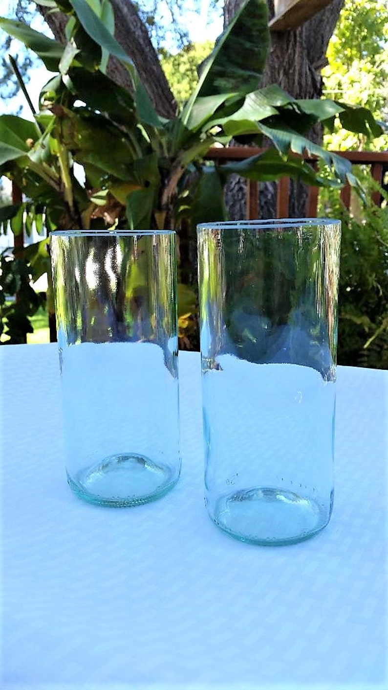 Recycled wine bottle drinking glasses image 1