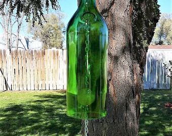 Glenfiddich Green Scotch Whiskey Bottle Wind Chime