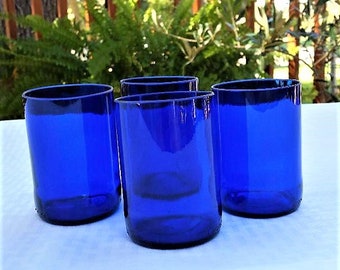 Blue Beer Bottle Juice Glasses