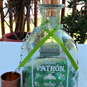 Patron Tequila Bottle Patio Oil Lamp