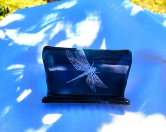 Fused Glass Business Card Holder