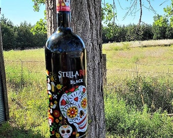 Stella Rosa Black Sugar Skull Wind Chime