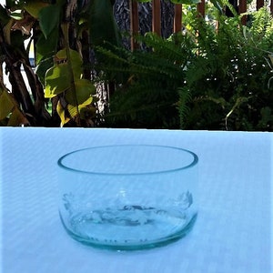 Recycled Liquor Bottle Bottom Trinket Dish