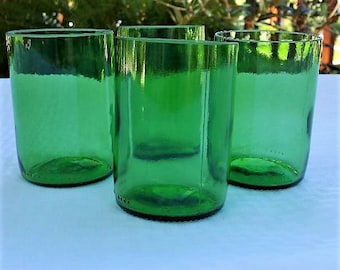 Green Beer Bottle Juice Glasses