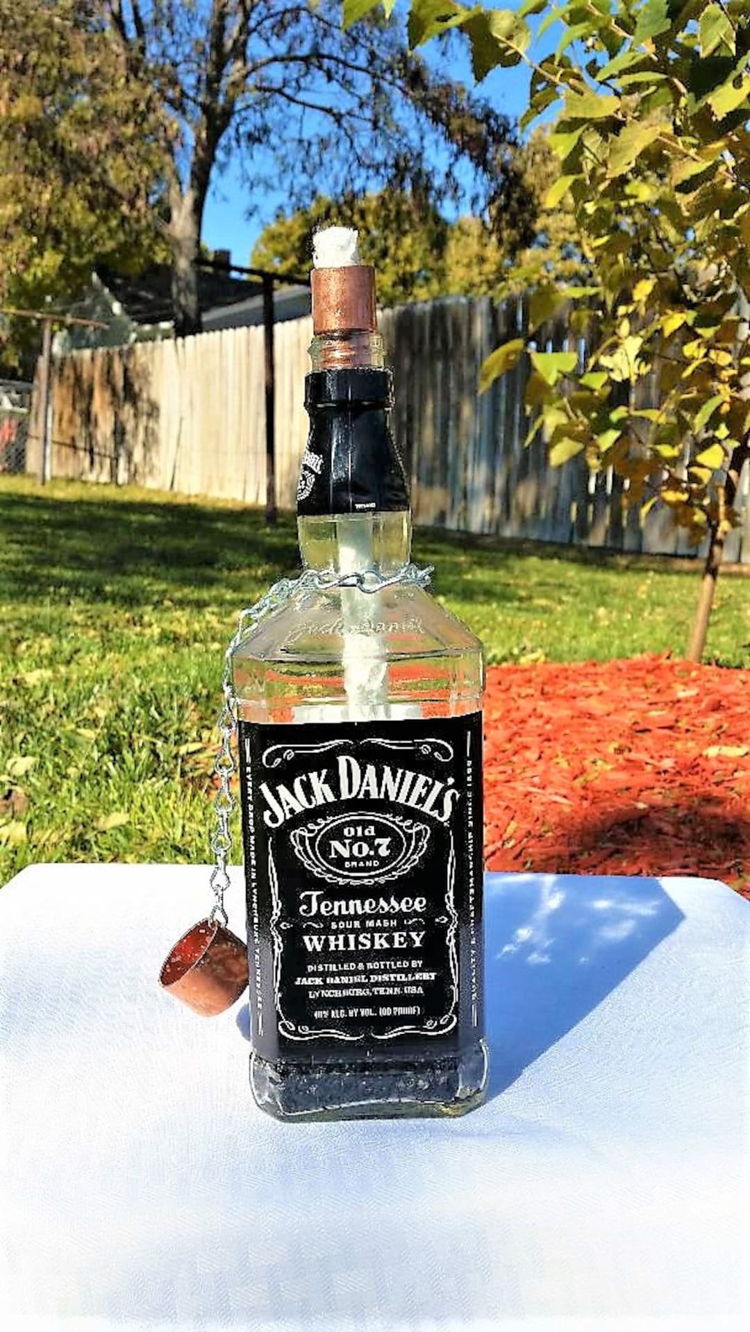 ジャックダニエルの酒瓶パティオオイルランプ - Etsy 日本
