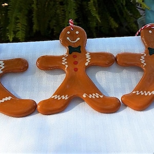 Fused Glass Gingerbread Man Christmas Ornament