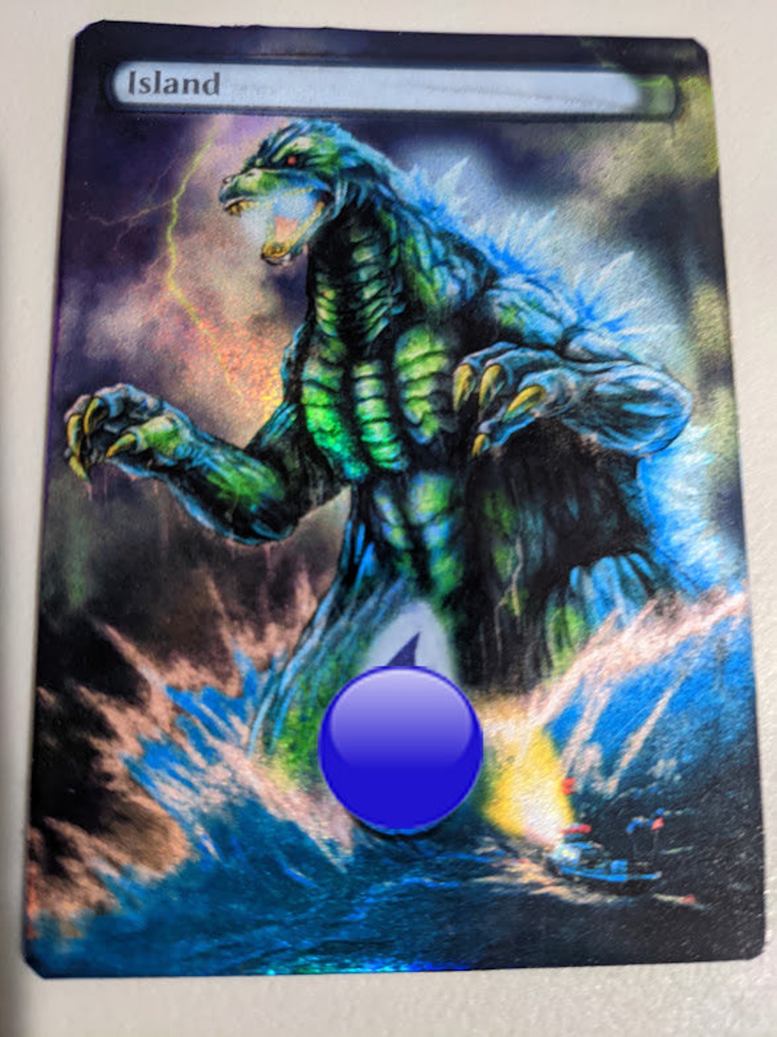FOIL MTG Godzilla Kaiju Altered Lands Great for Commander EDH Cube for