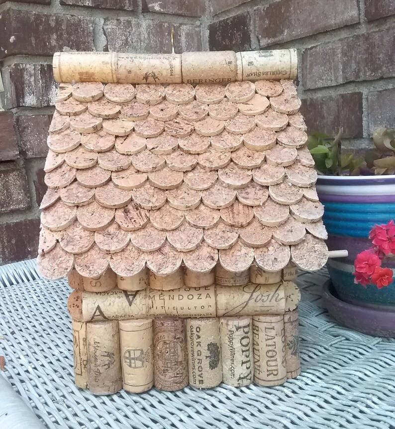 Wine Cork Birdhouse Etsy