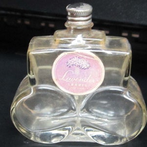 Lander Art Deco Splash Bottle Lavender Empty
