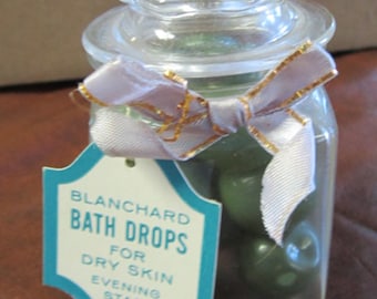 Vintage Blanchard Bath Drops for Dry Skin Evening Star Perfume 1949