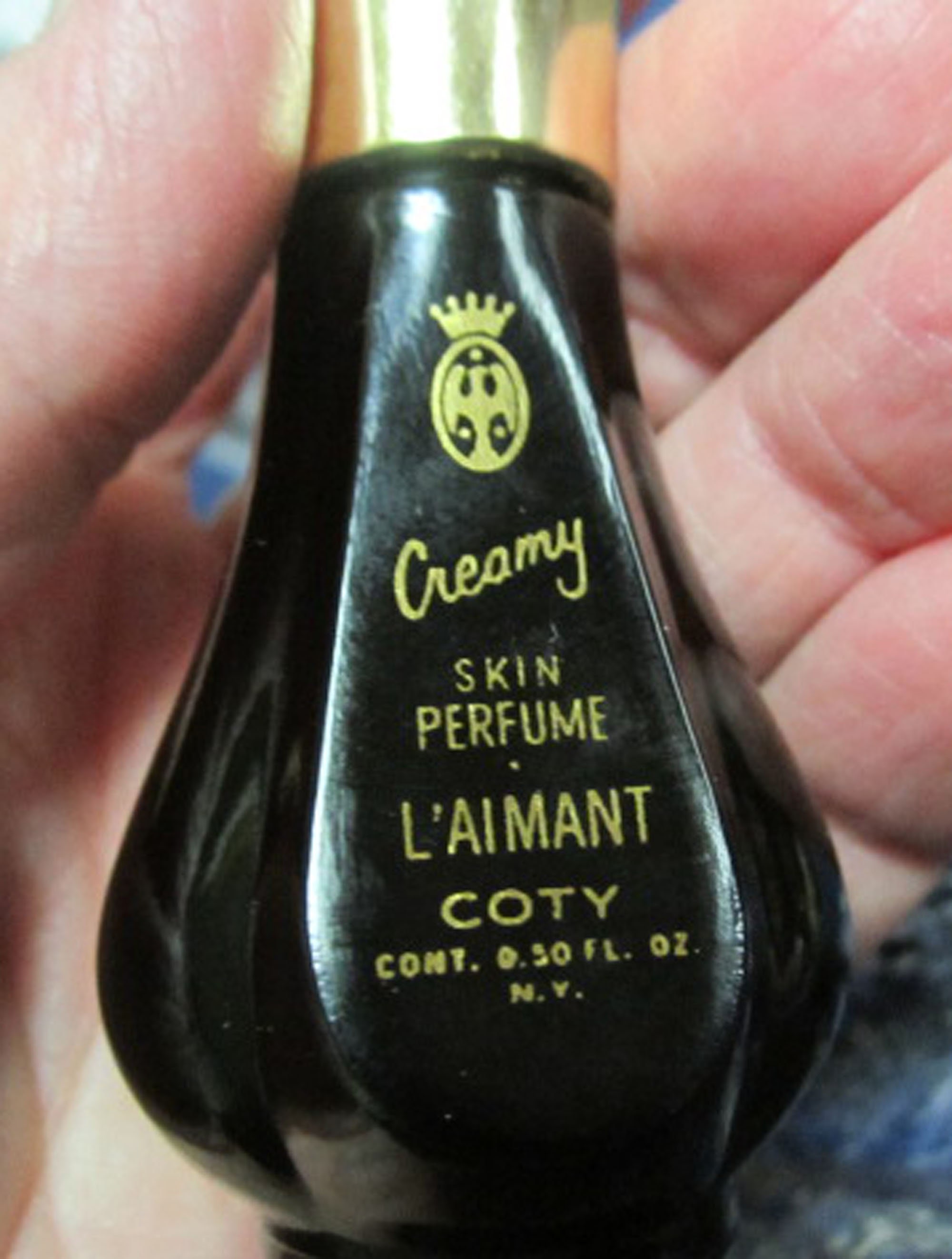 Vintage Coty L aimant Cream Skin Perfume .50 FL OZ 1 2 Bottle