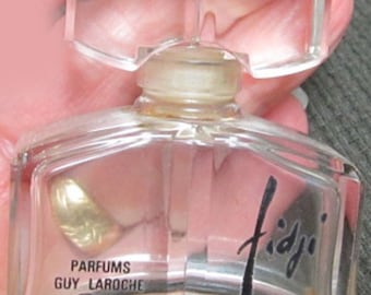 Fidji Perfume by Guy Laroche .50 fl oz  Empty Perfume Bottle Parfums,  Paris French Perfume Collectible Bottle
