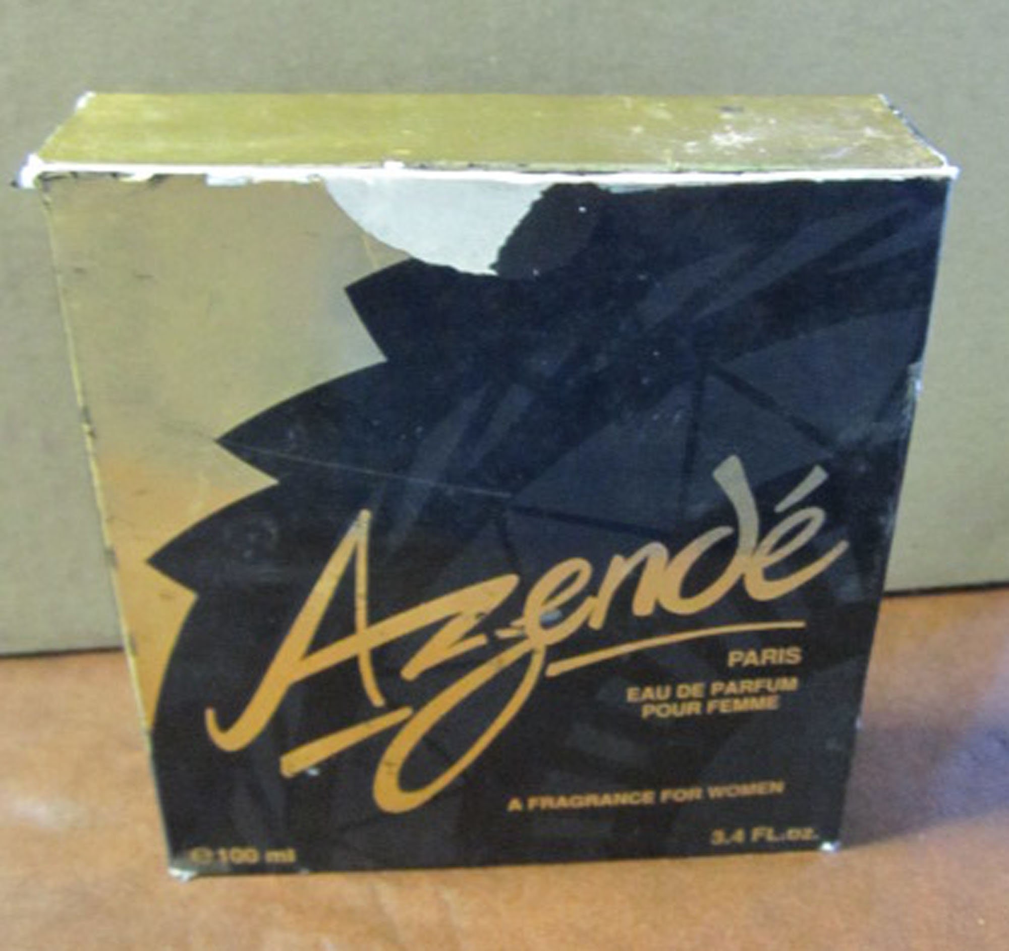 Vintage 1993 Azende Paris Eau De Parfum 3.4 FL OZ Full Bottle Tag & Box ...