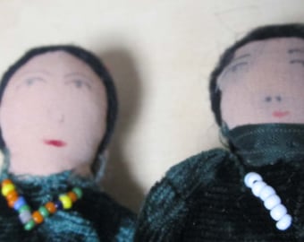 Navajo Handmade Cloth Dolls 7"  Male Female