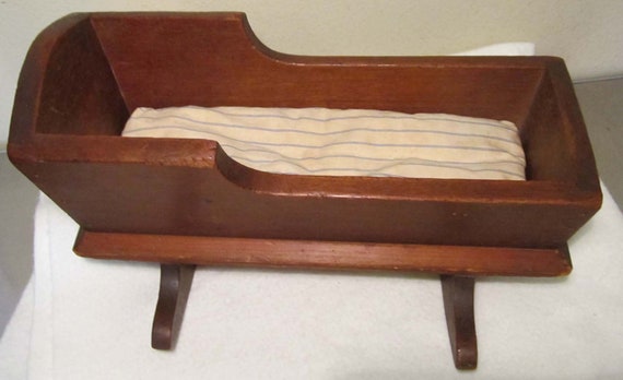 handmade wooden baby cradle