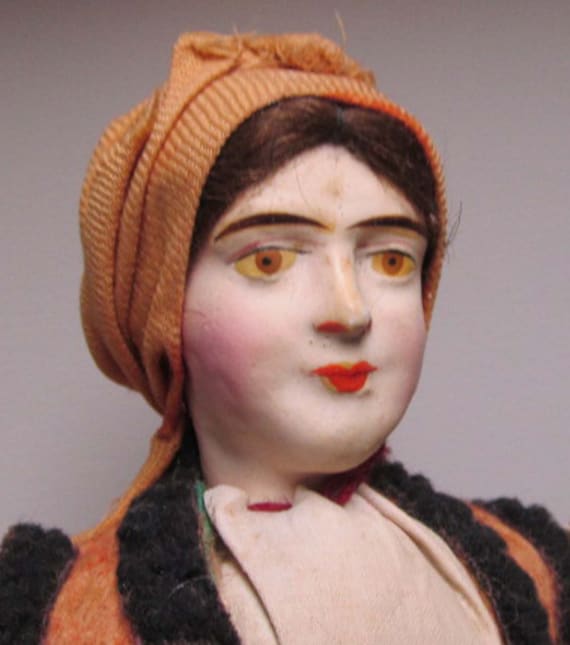 Ancienne Poupée En Tissu Et Paille - Tenue D'origine, Vintage, Collection