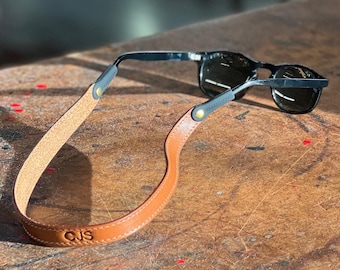 Stitched Leather Sunglass Strap (Classic Style)
