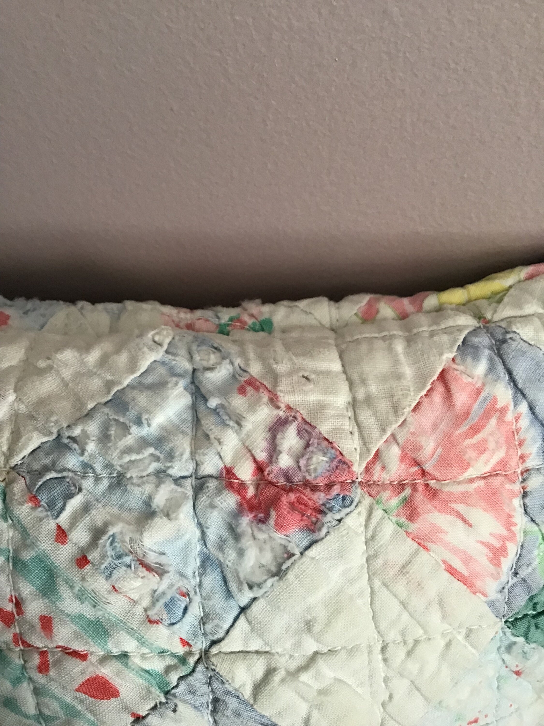 Small Pillow Made From A Vintage Cutter Quilt Pillow With Etsy