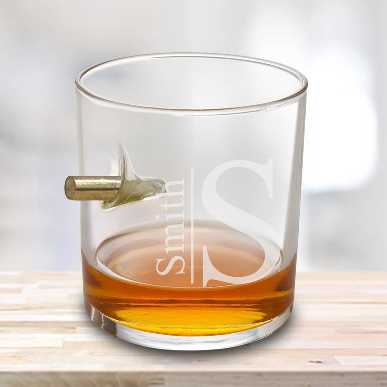 Personalized Bullet Lowball Whiskey Glass Bullet Whiskey Etsy