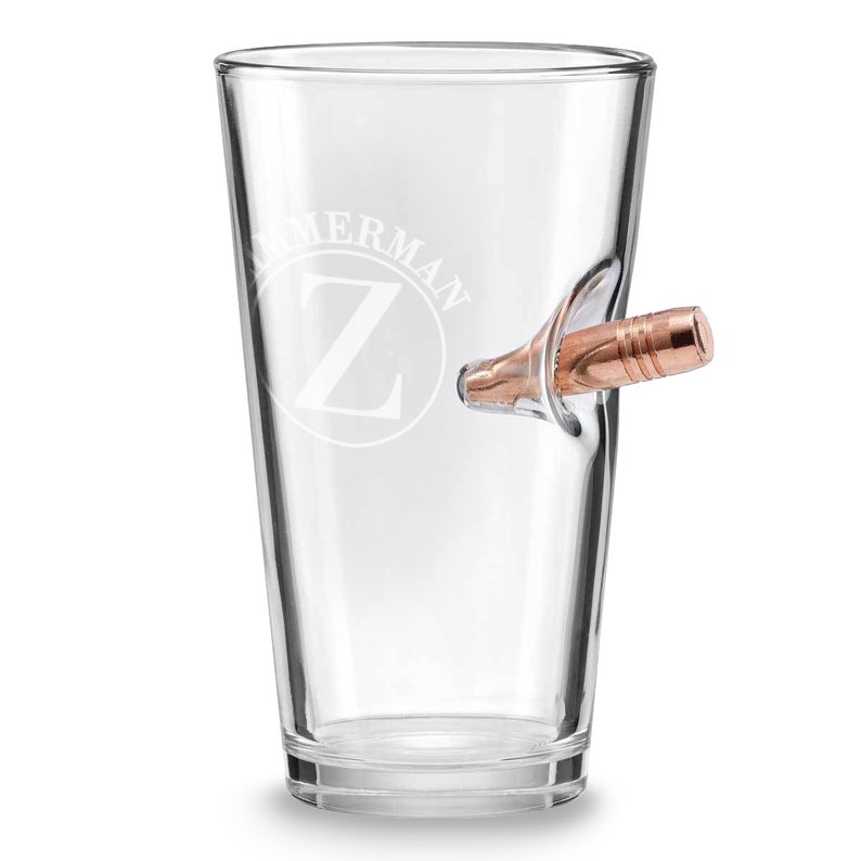 personalized bullet whiskey glass