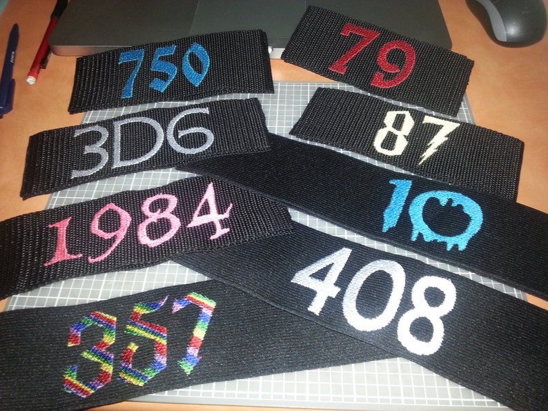 Roller Derby Custom Embroidered Arm Bands / Armbands Free Shipping REGULAR 1-COLOR LISTING image 1