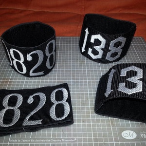 Roller Derby Custom Embroidered Arm Bands / Armbands Free Shipping REGULAR 1-COLOR LISTING image 3