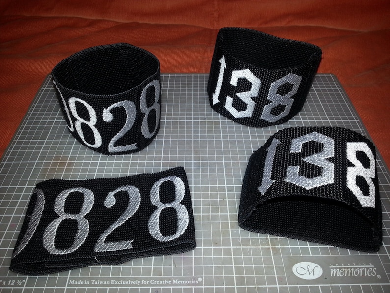 Roller Derby Custom Embroidered Arm Bands / Armbands Free Shipping REGULAR 1-COLOR LISTING image 3