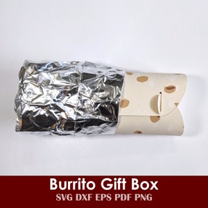 Cricut Gift Box - Burrito Shaped Pillow Box DIY Template | Kids' Parties, Favor Boxes, Birthdays, Just Because
