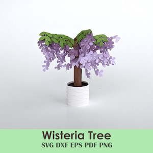Mini Wisteria Baum Bastelvorlage für Cricut und Silhouette | SVG DXF