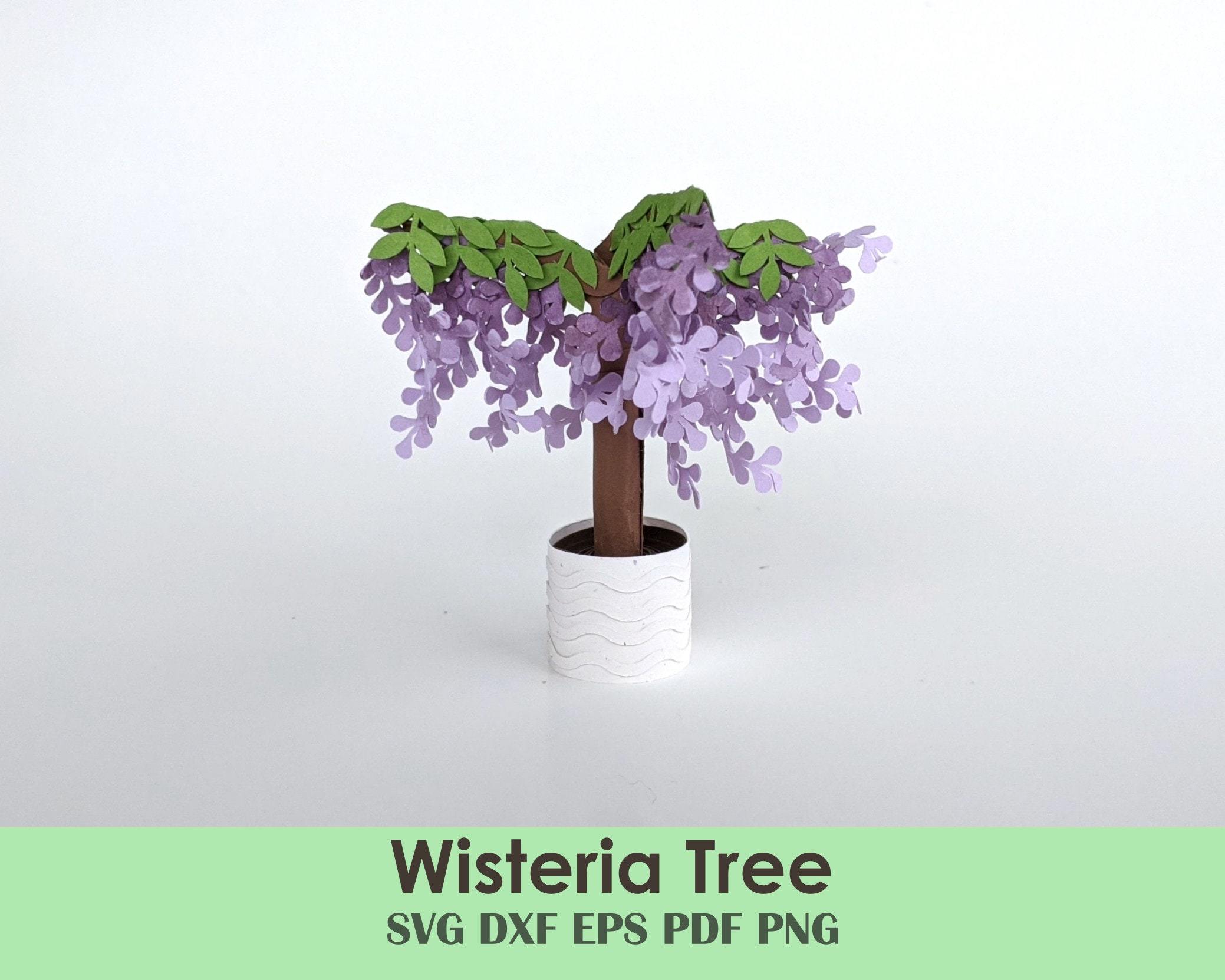 Mini Wisteria Tree Papercraft Template for Cricut and Silhouette | SVG DXF  - Etsy Finland