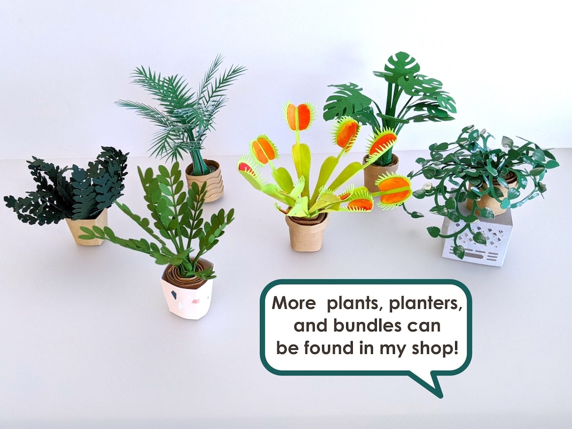 Venus Flytrap Printable Papercraft Template DIY Rolled - Etsy