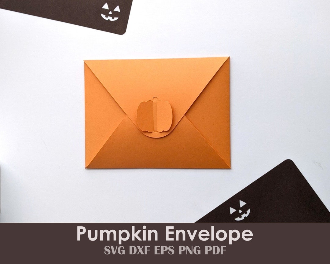 DIY Pumpkin Envelope and Cards | Halloween Template With Self Sealing ...