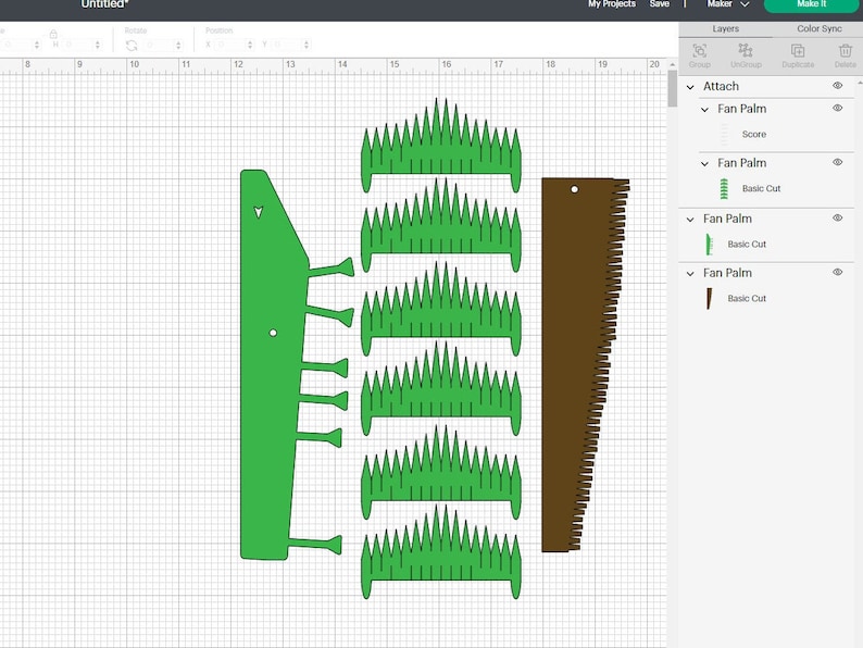 Palm Tree Template | Mini Cricut Papercraft Activity for Crafts ...