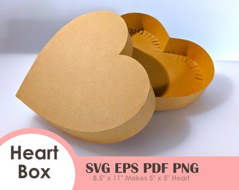 heart box template etsy