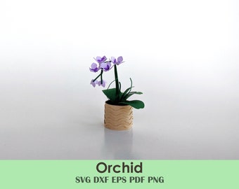 Mini Orchid Flower Template | DIY Paper Flower, Floral Embellishment