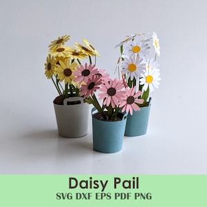 Rolled Flower Template - Daisy | Flower Pattern for Cards, Gifting, Teacher Gift, Miniatures, Dollhouses