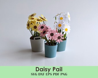 Rolled Flower Template - Daisy | Flower Pattern for Cards, Gifting, Teacher Gift, Miniatures, Dollhouses