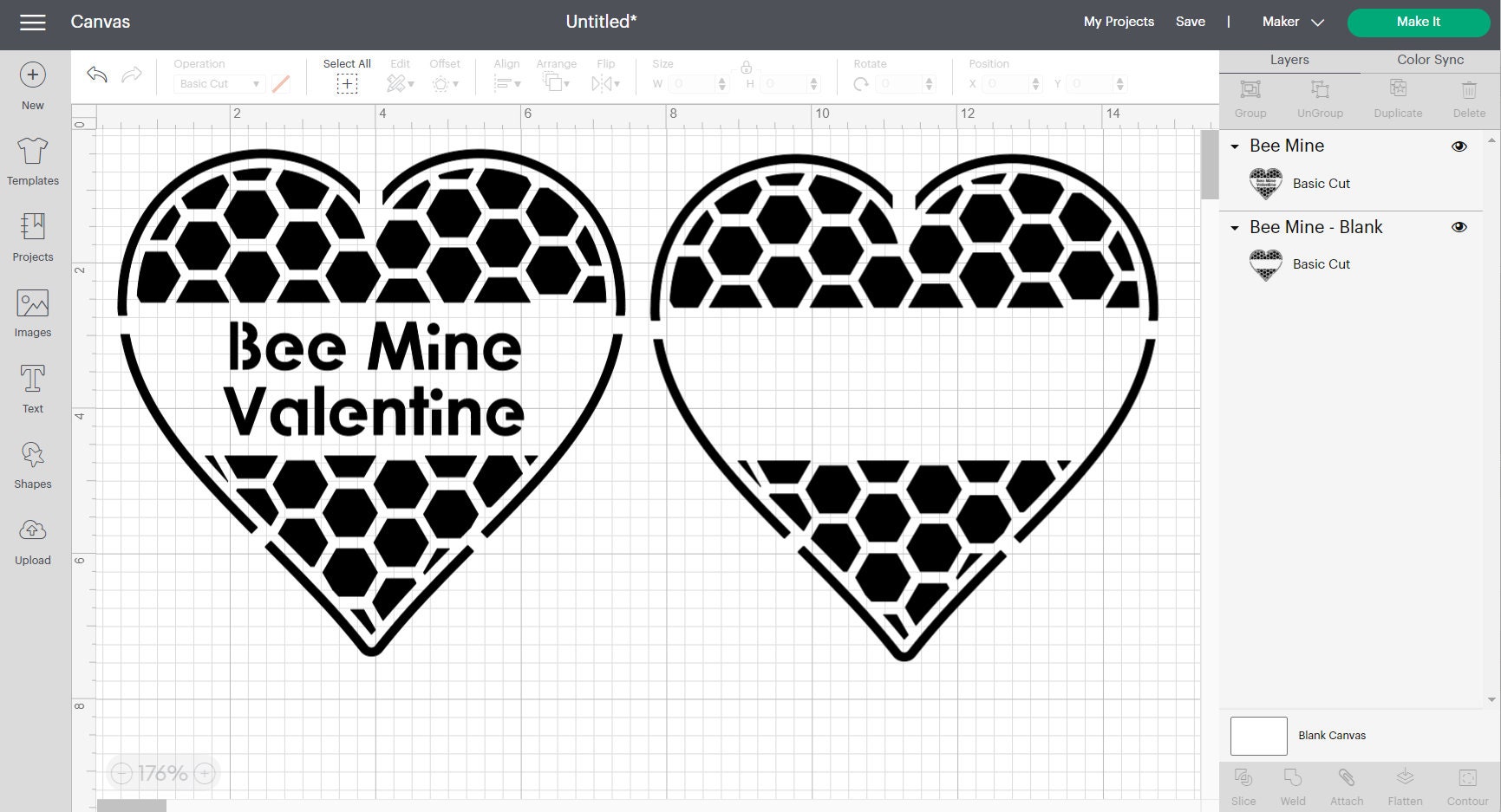 Bee Mine Valentine Heart Cut File | Honeycomb Design (digital Download ...