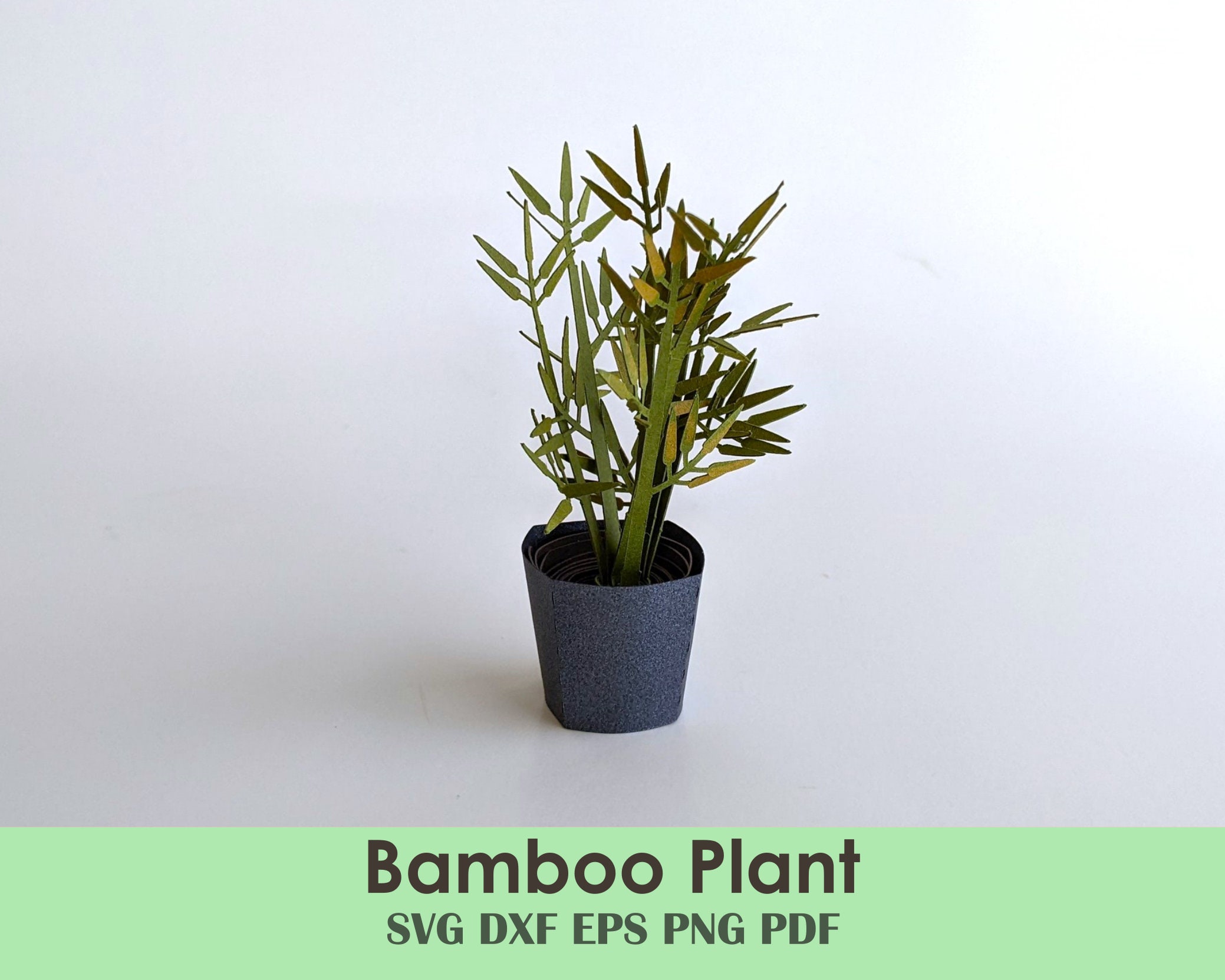 Bamboo Plant Paper Template SVG Mini Bamboo Cut File for Etsy Australia