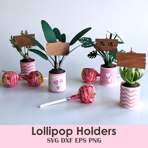 Houseplant Lollipop Houders | Miniatuur Plant Greenhouse Thema Feest Gunsten voor Leraren, Klaslokalen, Kids Jungle Thema Verjaardag