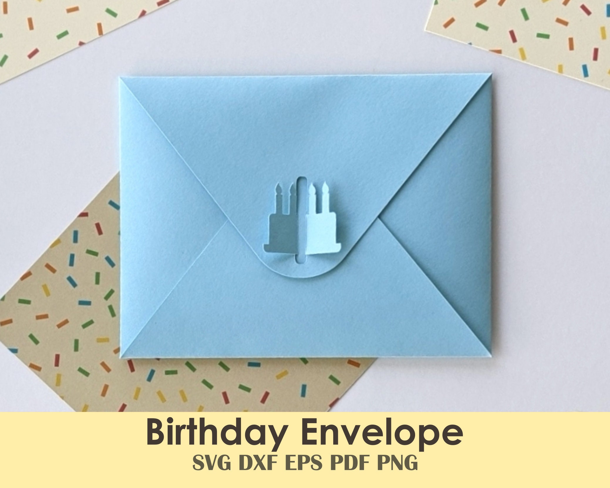 Birthday Envelope Template Diy A2 575 X 438 Etsy