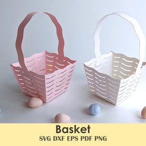 Basket SVG Template DIY | Classroom Treats, Party Favors, Treats | ~2.75" or Scale | No Glue Required