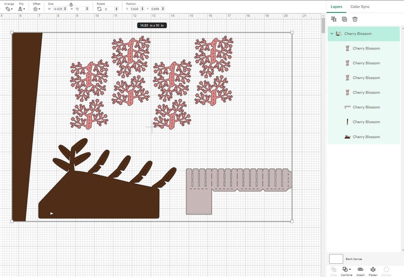 Cherry Blossom Tree Papercraft Template Mini Flower Tree DIY - Etsy